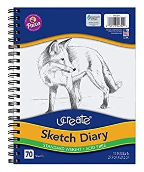 Pacon 4794 Art 1st Sketch Diary 11 x 8 1/2 60 lb 70 Sheets White