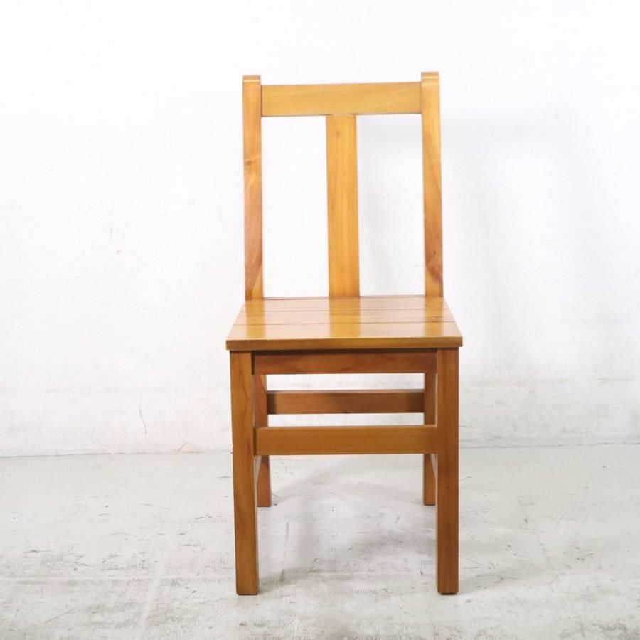 ウニコ ブレス ダイニングチェア ライン チーク無垢 板座 北欧スタイル MM12788 255h10 MARWIL-DEMENAGEMENTS_CH