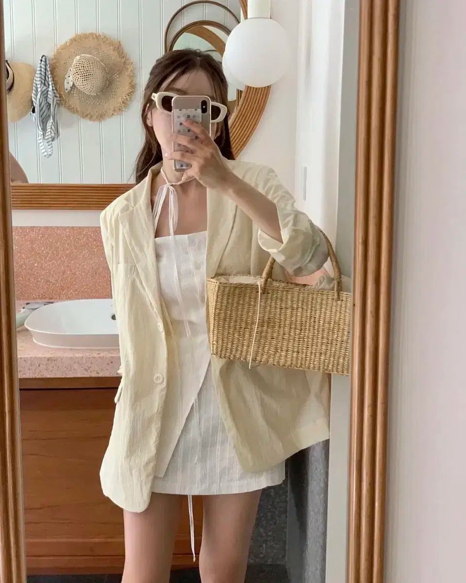 modern robe ナイロン セットアップ クリームベージュ MAAHADDERANG_COM