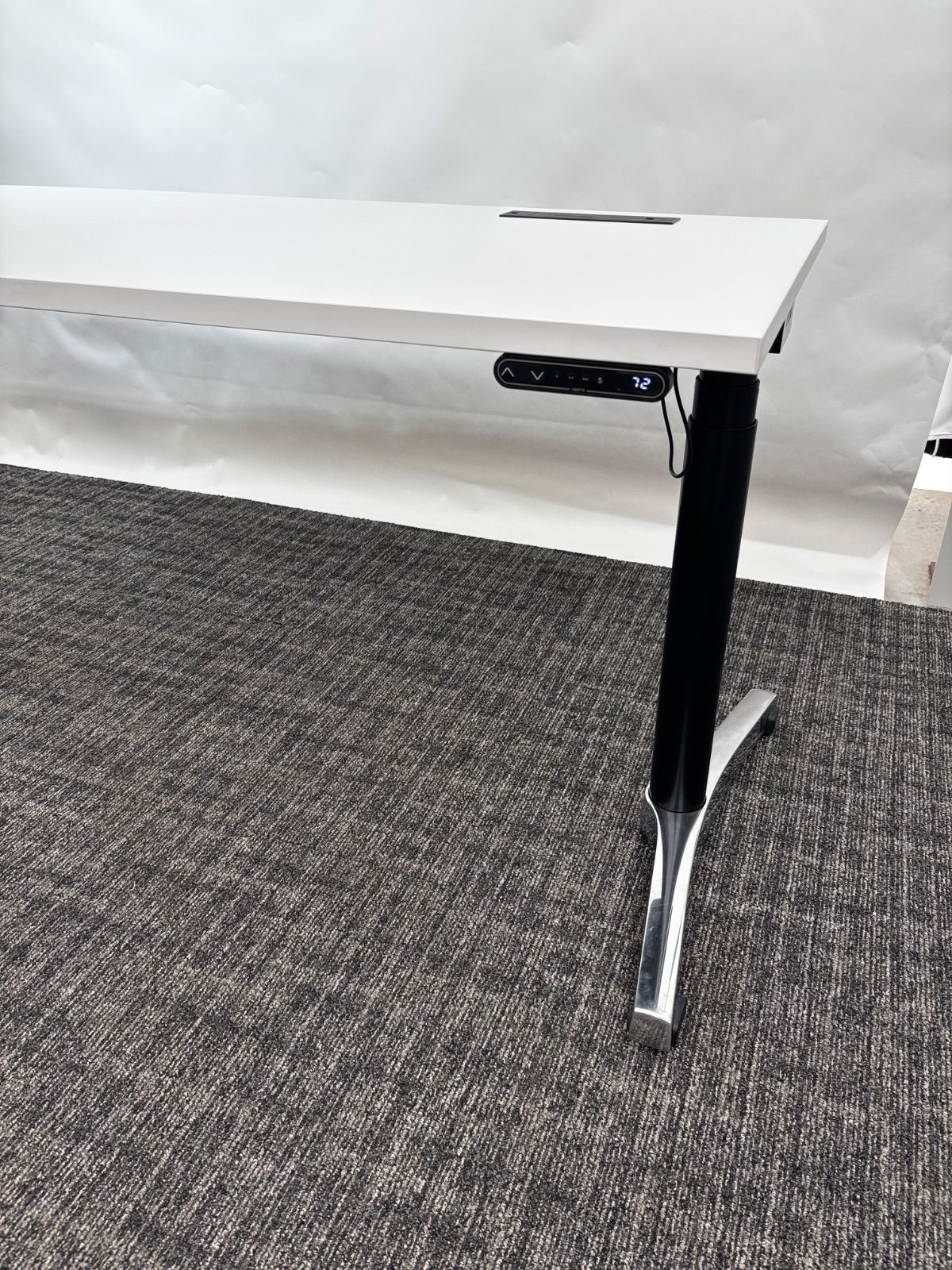 幅広タイプ ブラック脚×ホワイト天板