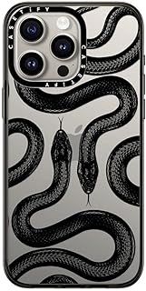 CASETiFY コンパクト iPhone 15 Pro Max ケース MIL規格準拠 2x MIL-STD-810G | 1.2mからの落下テストをクリア - Black Kingsnake - クリア ブラック