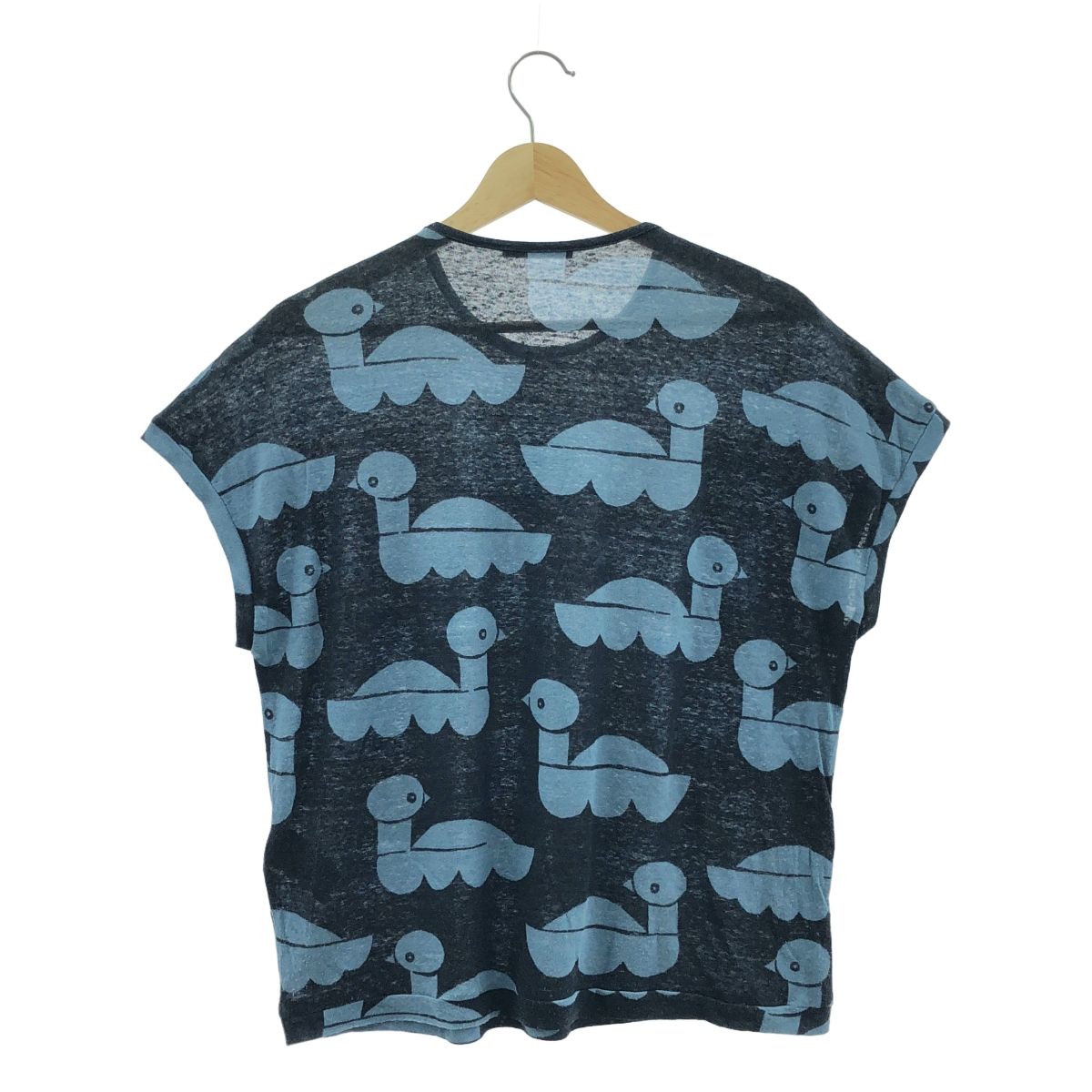 mina perhonen / ミナペルホネン | 2024SS | sea birds / リネン レーヨン ノースリーブ ニット カットソー | 36 | ネイビー/ブルー系 | レディース mina perhonen / ミナペルホネン | 2024SS | sea birds / リネン