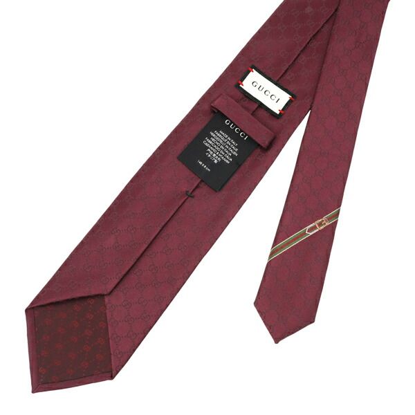 新品 グッチ GUCCI ネクタイ GGパターン ボルドー - メルカリ