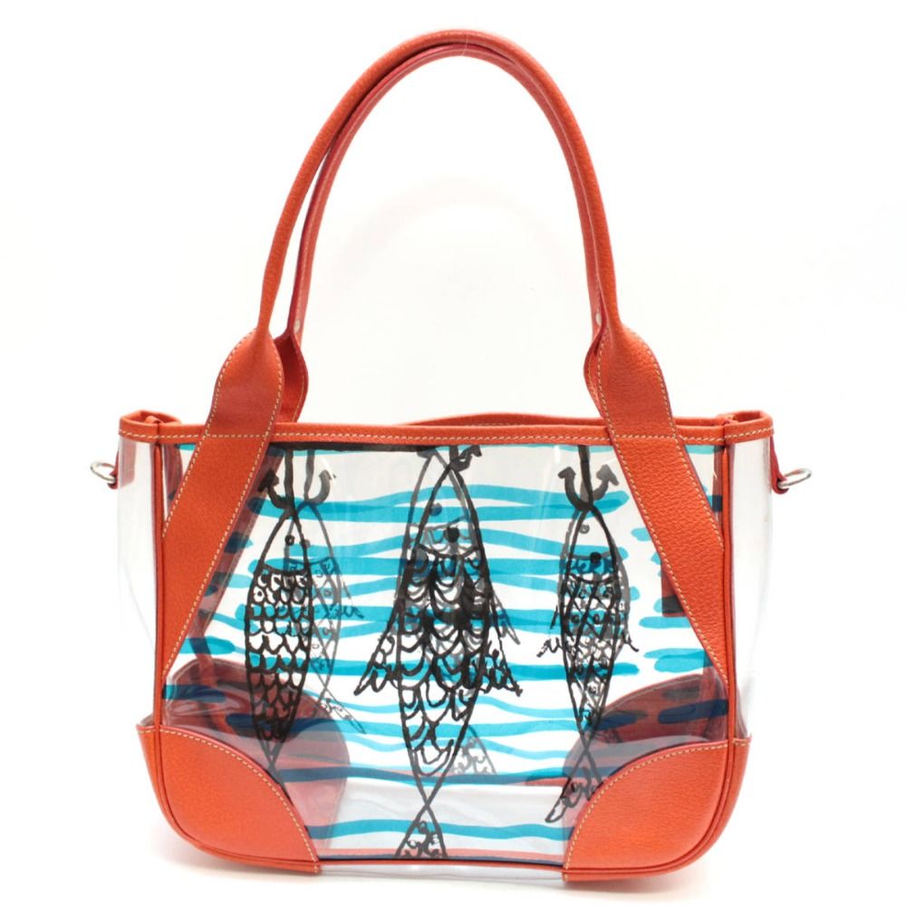 PRADA/プラダ クリアトートバッグ 魚 トートバッグ オレンジ系