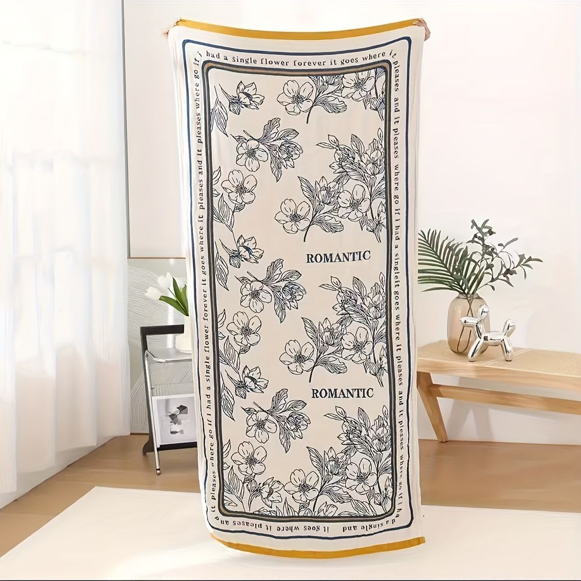 100%本物保証！ .♥ ブランケット タオルケット ボタニカル柄 コットン100％ 大半タオル 花柄 夏用布団 掛け布団 カバー おしゃれ かわいい 北欧 プレゼント ギフト xzdszgw