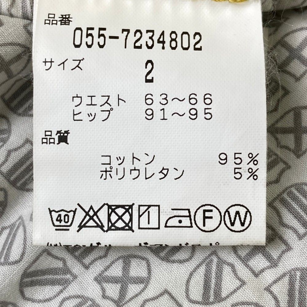 サイズ：2 PEARLY GATES パーリーゲイツ  コットン混 ストレッチスカート  イエロー系 [240101428313] ゴルフウェア レディース ストスト サイズ：2 PEARLY GATES パーリーゲイツ コットン混 ストレッチ