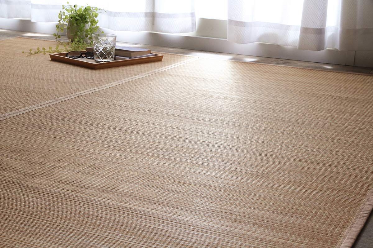 【在庫処分】洗えません 掃除 簡単 熱伝導率が良く、冷感も温感も伝わりやすいラグ 竹は耐久性に優れペットOK抗菌防臭・消臭効果もあります #1100210025301 竹使用の丈夫な天然素材ラグ 中国