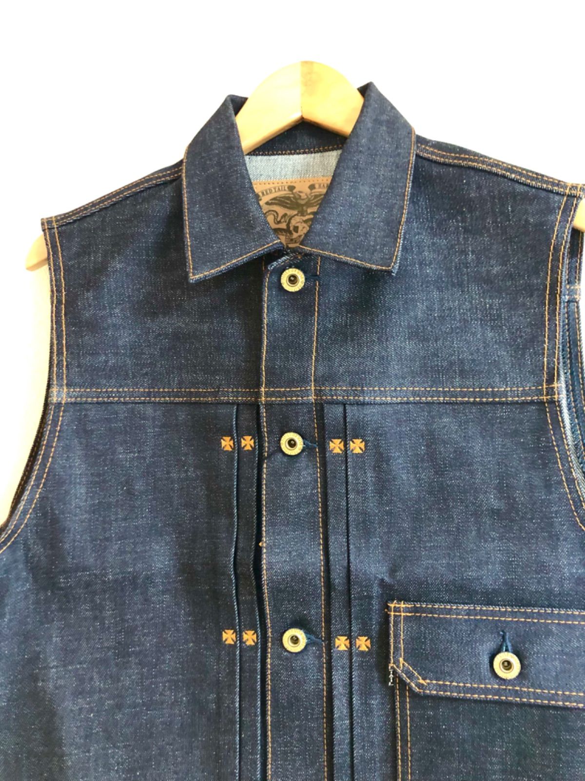 ◎ViSE REDTAiL バイス レッドテイル Cross Denim Vest 4th デニム