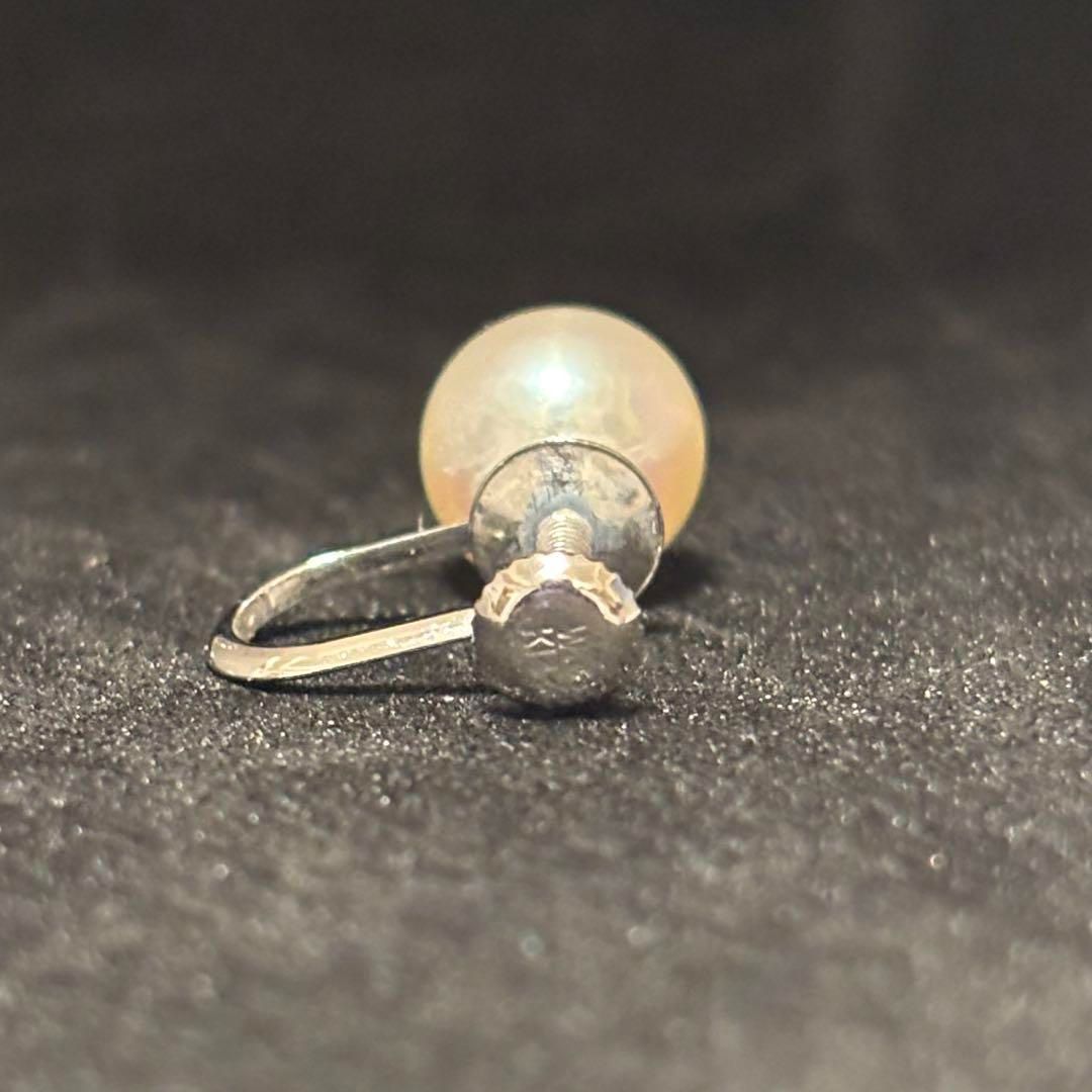 K14WG 14金ホワイトゴールド アコヤ真珠ピアス8mm大粒 K14WG 14金ホワイトゴールド アコヤ真珠ピアス8mm大粒