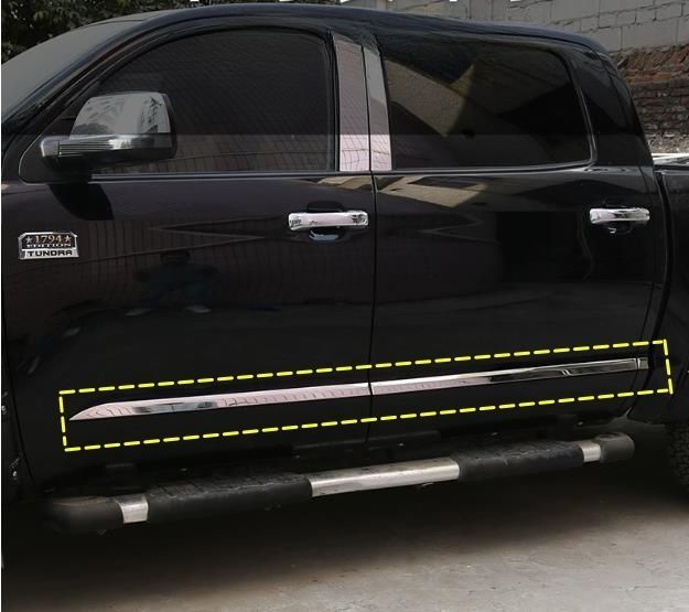 トヨタ タンドラ 2014-2020年 ドアアンダーモール サイド ドアトリム 外装ガーニッシュ キズ防止 6Pセット