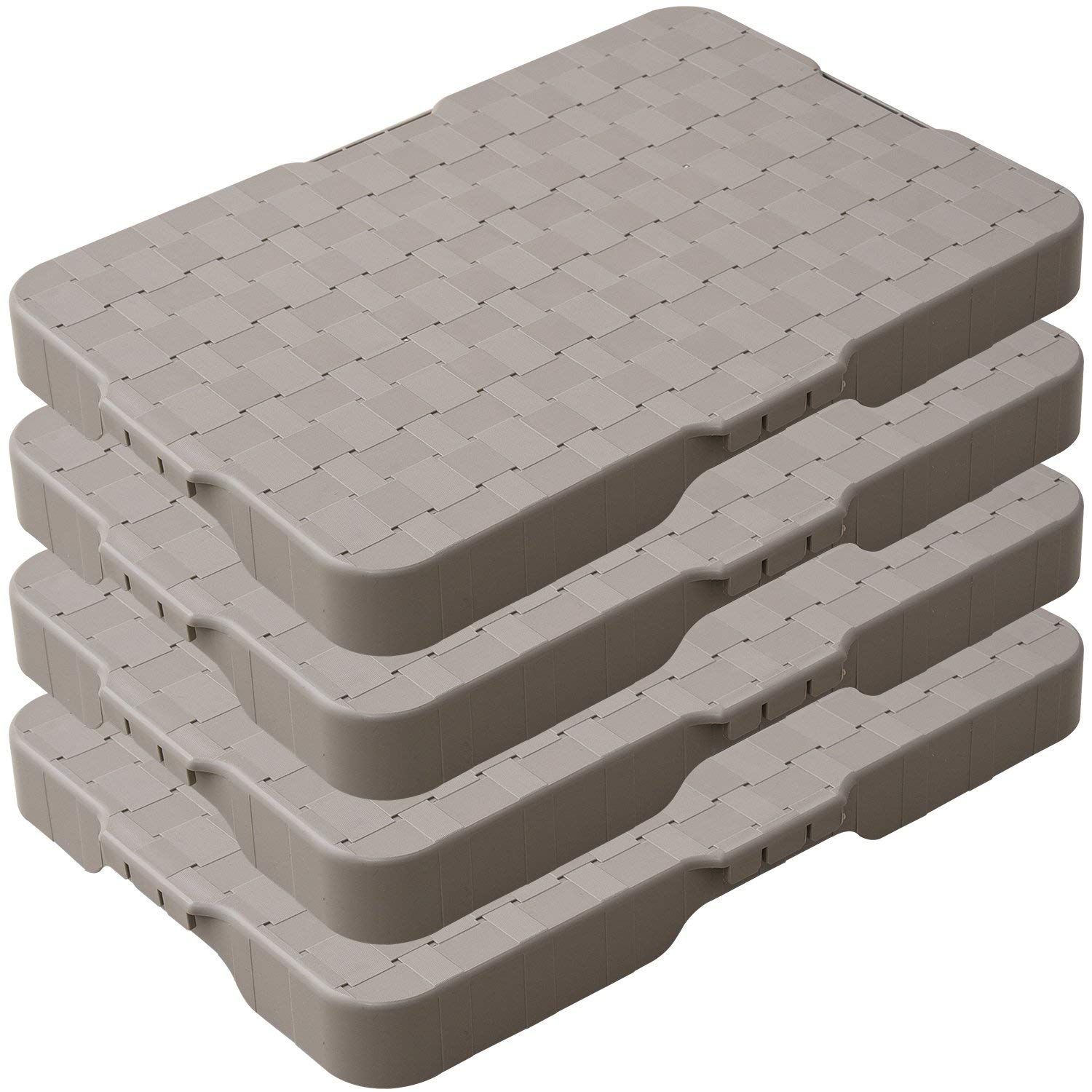 山善 YAMAZEN 家庭用平台車 28.5×41cm 4台組 セット 耐荷重50kg 軽量0.8kg 連結機能 台車 平台車 コンパクト ホームキャリーライト モカ HCL-E38 MK E 4