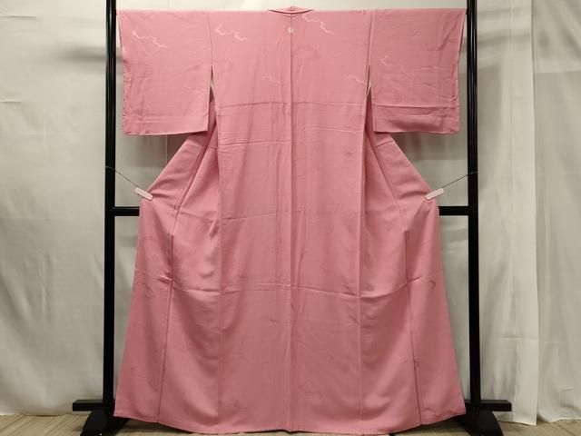 平和屋着物■上質な色無地　舞花地紋　桃色　正絹　逸品　未使用　AAAJ1205Acs 平和屋着物□上質な色無地 花尽くし地紋 桃色 正絹 逸品 CAAU0583ev 平和