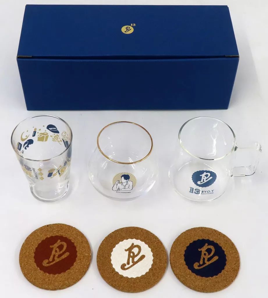 吉沢亮 13周年記念グッズ グラス3種セット コースター3枚付き 中古】グラス 吉沢亮 グラス3種セット(コースター3枚付き) 13