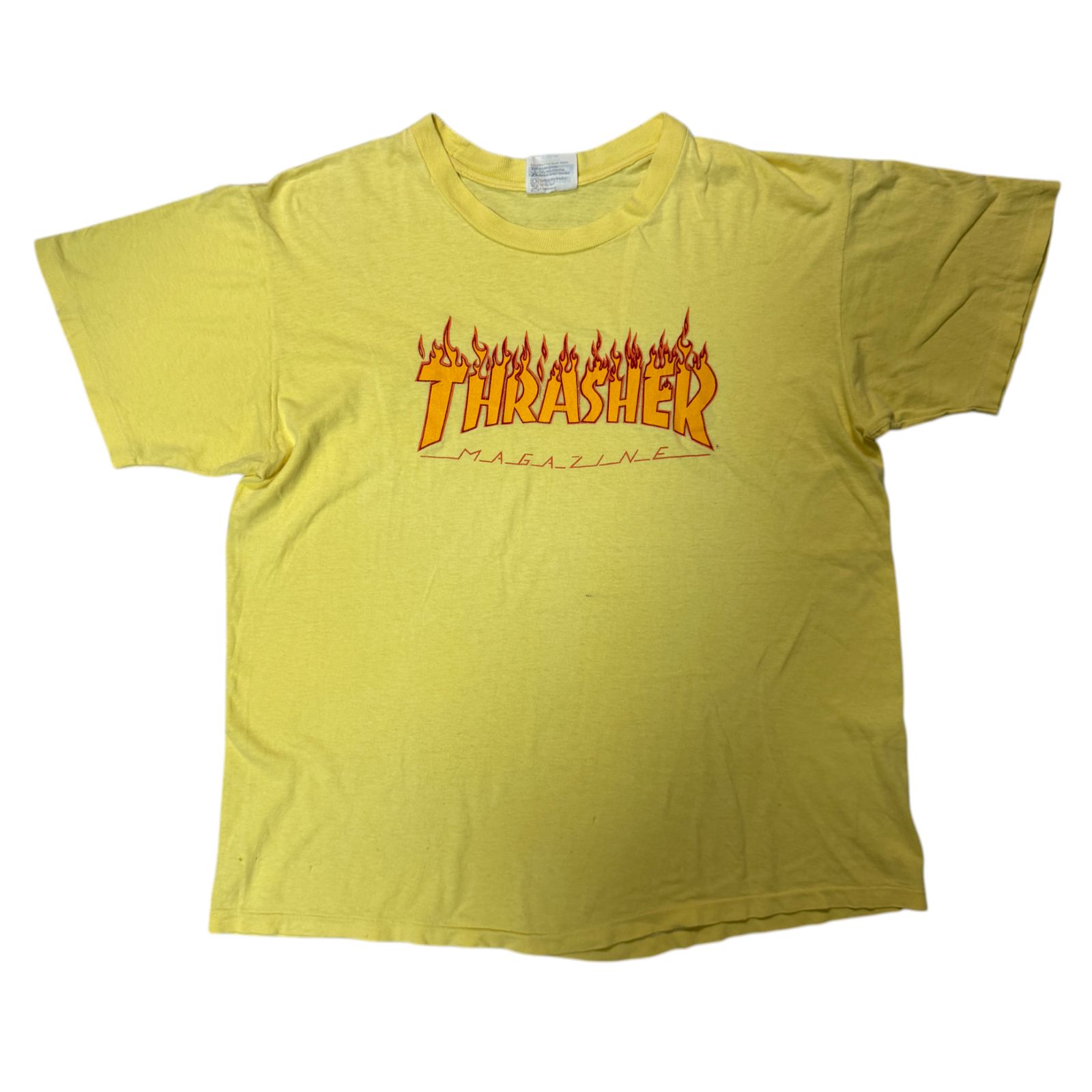 80s - 90s THRASHER フレーム ロゴ Tシャツ Lサイズ スラッシャー 