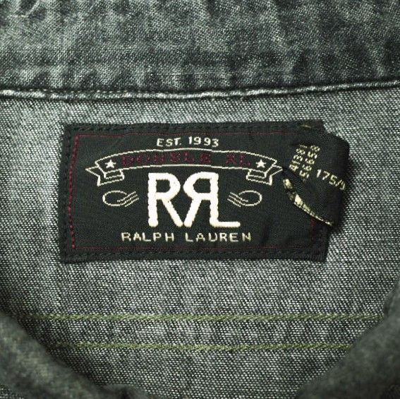 RRL ダブルアールエル BLACK DENIM WORK SHIRT ブラックデニムワーク