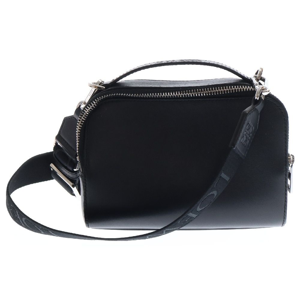 LOEWE カメラ クロスボディバッグ レザー ショルダー アナグラム ブラック LOEWE - ロエベ カメラ クロスボディバッグ ミニ ブラック