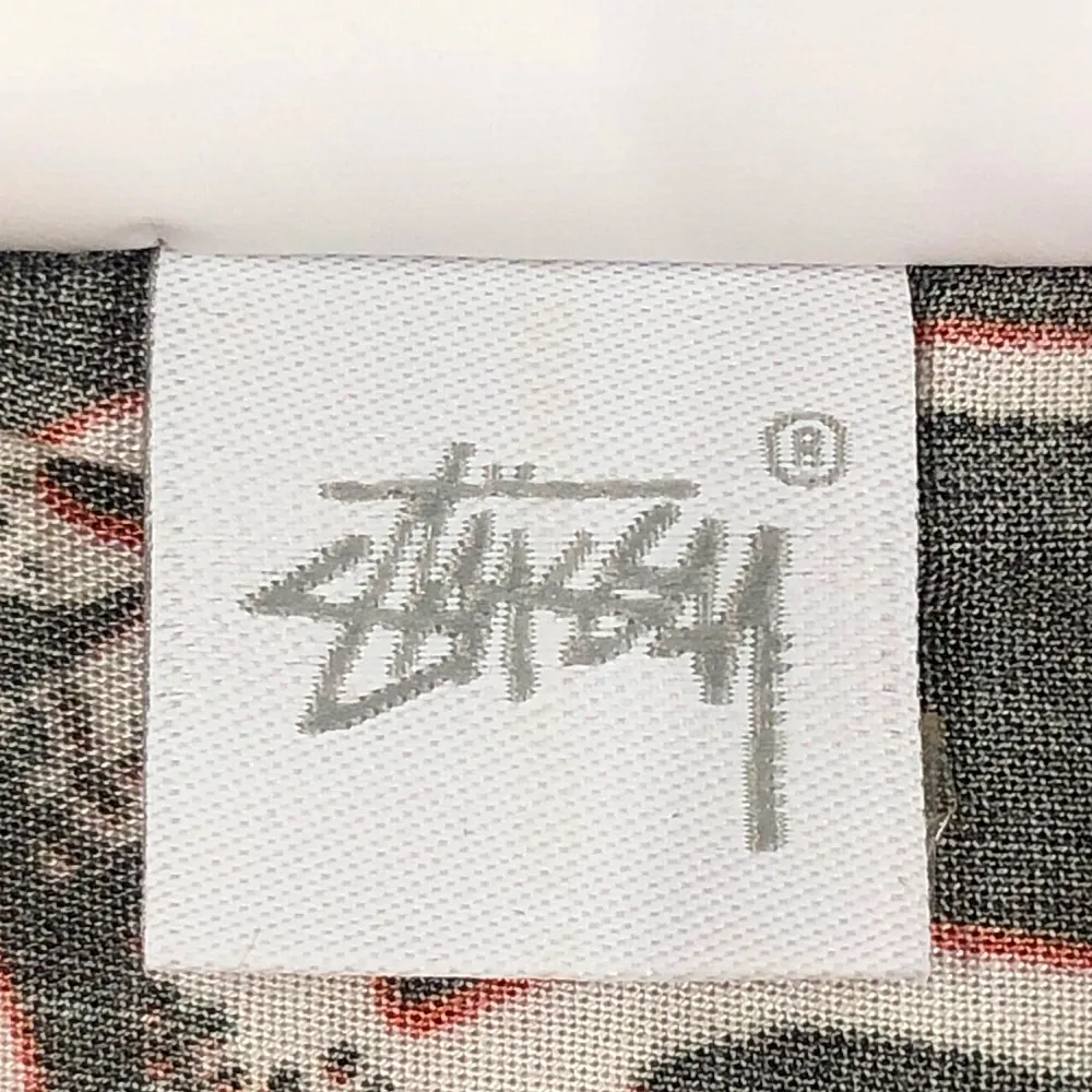 STUSSY ステューシーCORAL PATTER SHIRT 総柄レーヨン半袖シャツレッド ...