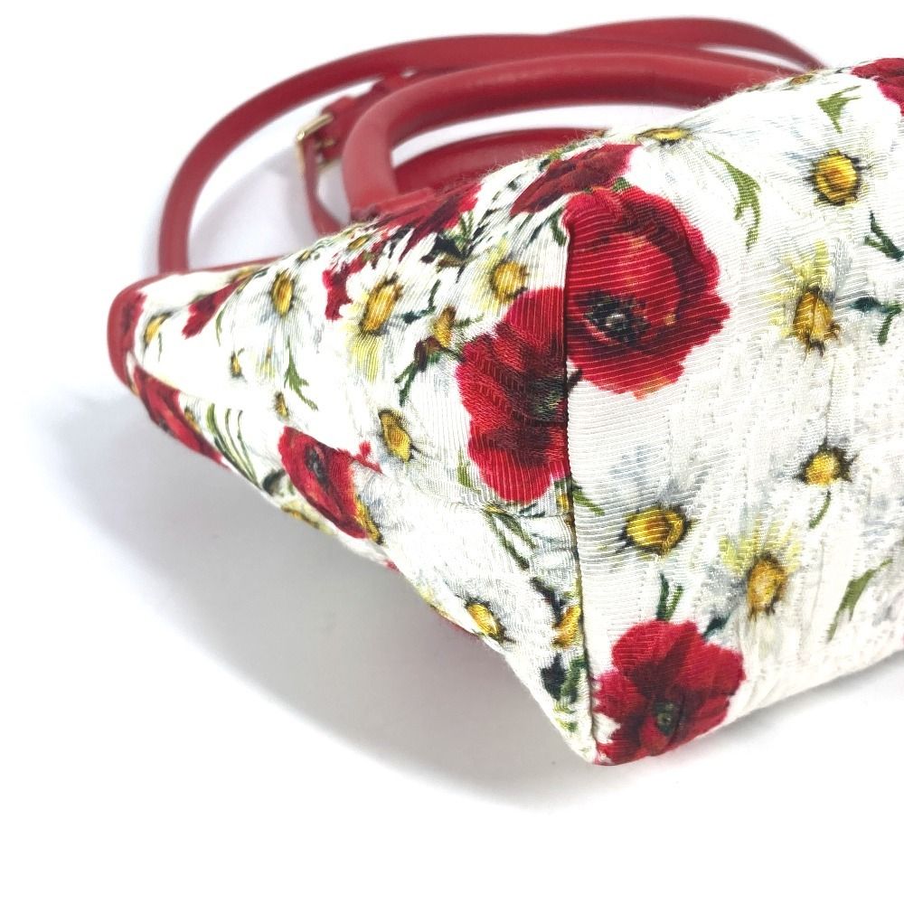 【DOLCE&GABBANA】レッドベルベット フラワー ハンドバッグ Dolce & Gabbana Dolce Box rose-motif Tote Bag | Red | FARFETCH