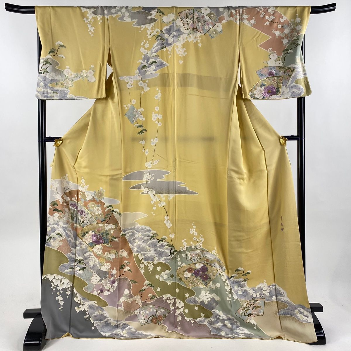 平和屋本店□極上 十日町 名門 滝泰謹製 中国三大刺繍 相良刺繍 訪問着