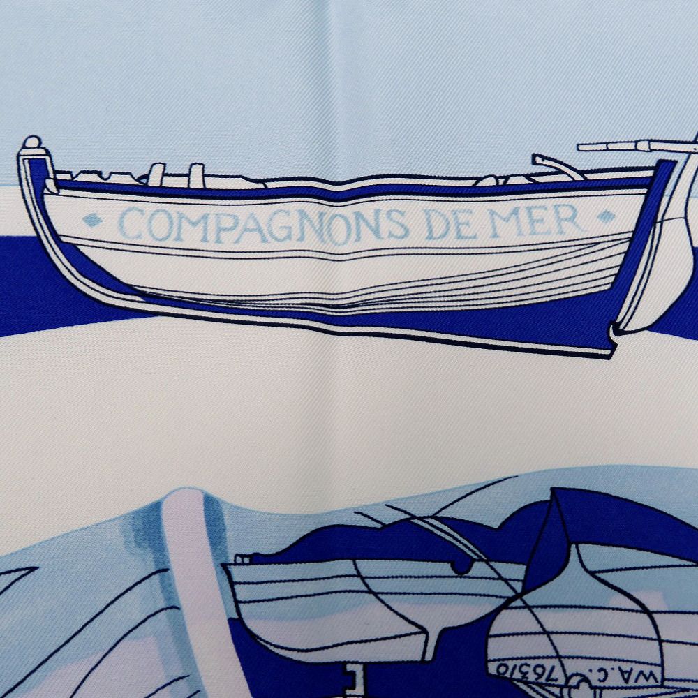 エルメススカーフカレ90 compagnons de mer 海の仲間達
