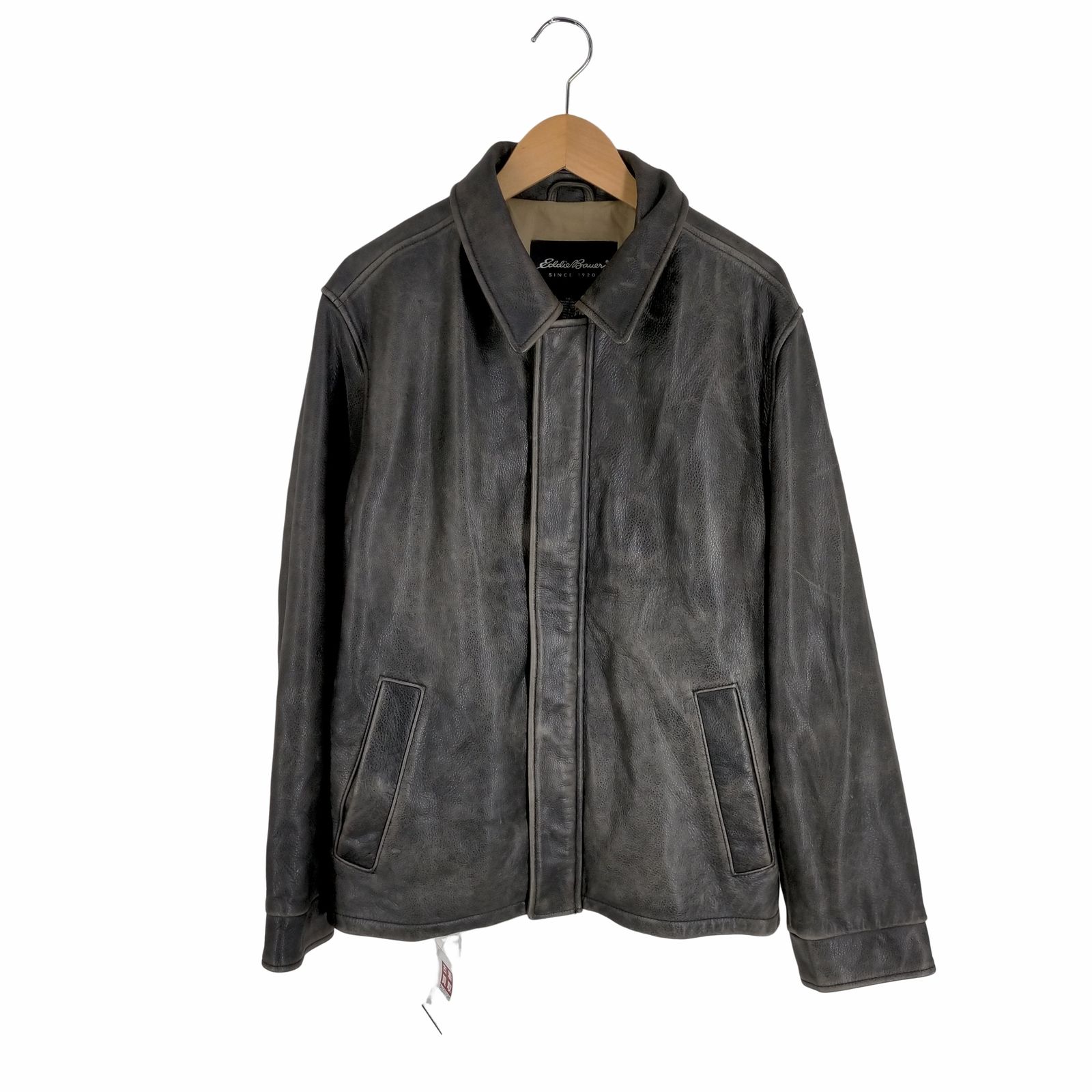 エディーバウアー Eddie Bauer 90s-00s 比翼ジップレザージャケット 