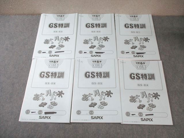 SAPIX 小6 サピックス 国語 GS特訓 【計6回分】 2020 024S2D booksdream-store2_uf12-074