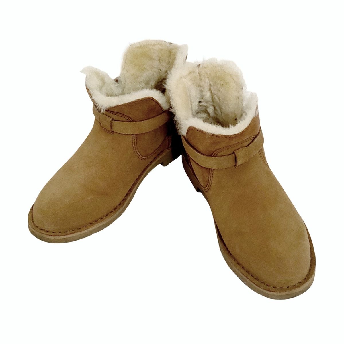 UGG(アグ) ショートブーツ 24 レディース エリサ 1116107 ブラウン ムートン