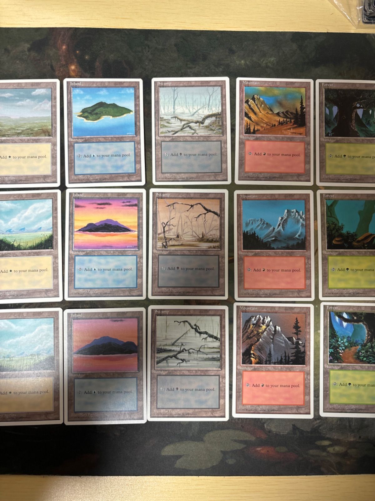 MTG 4TH 基本土地 まとめセット nvq23 18 4ED 第4版 基本土地 コンプリート 全種類 まとめ MTG 白枠 旧