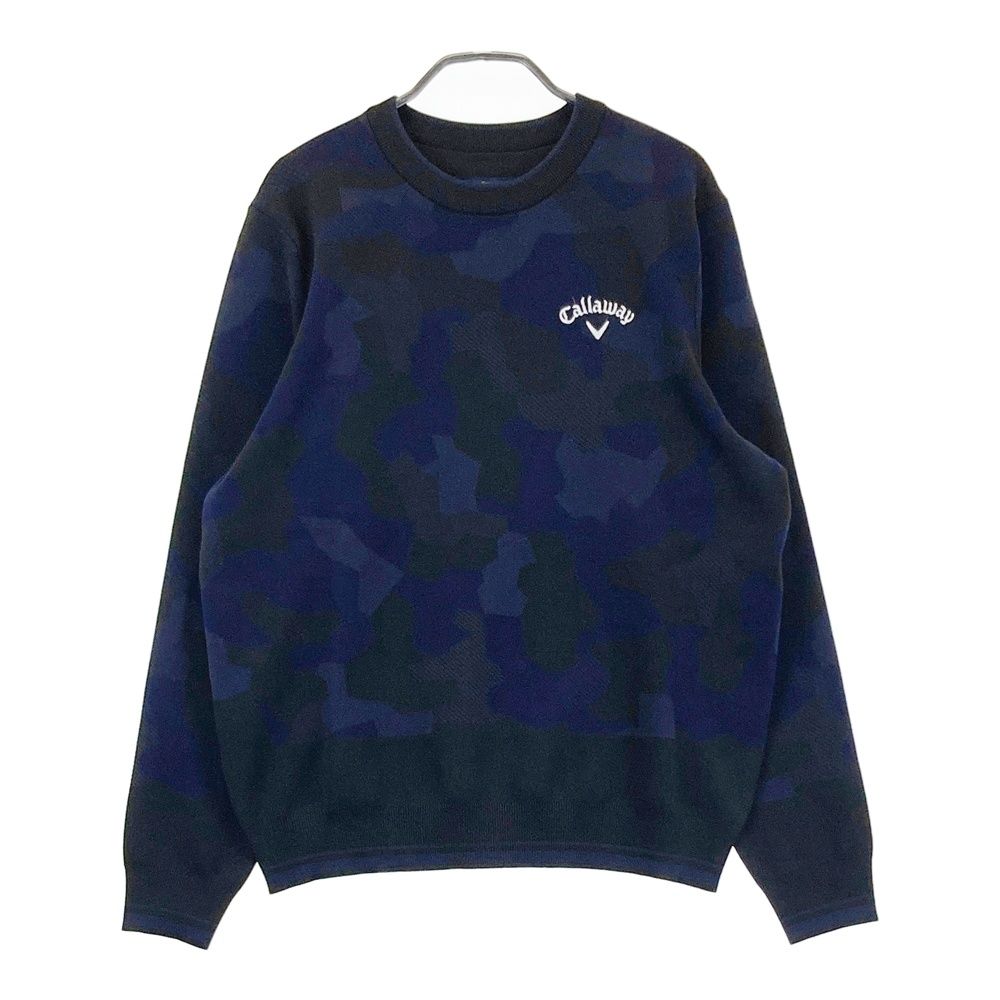 サイズ：M CALLAWAY キャロウェイ 2023年モデル ニットセーター カモフラ柄 ブラック系 [240101494567] ゴルフウェア メンズ ストスト