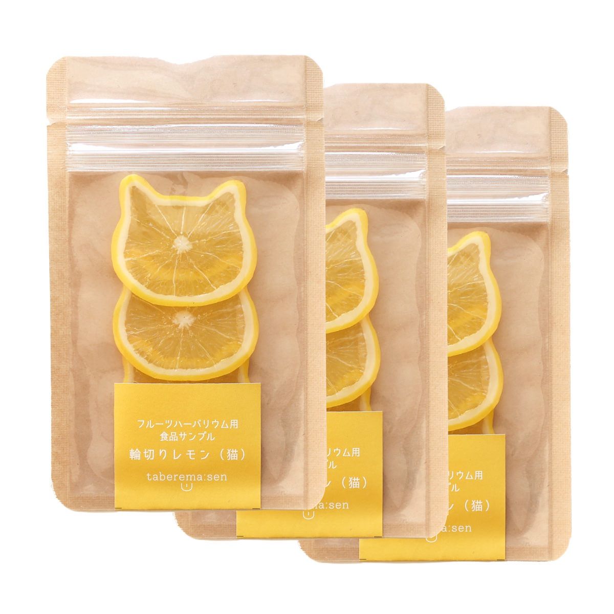 ハンドメイド まとめ売り レジン 材料 猫 ねこ ネコ レモン フルーツ ピアス 輪切り 食品サンプル （3枚入×3袋セット） ねこ ネコ ハンドクラフト 日本製 【hbrb-lemon-cat-3set】