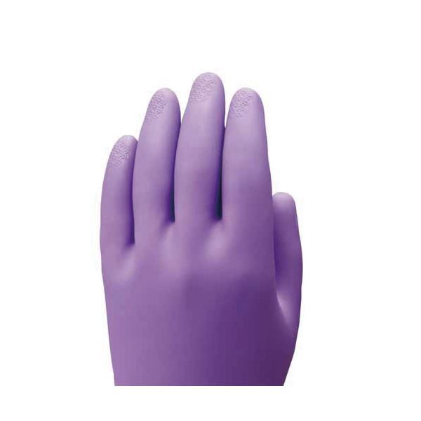 〔まとめ〕 ショーワグローブ ビニトップ 厚手 手袋 L バイオレット No 132 LV 10双 〔 〕 使い捨て手袋
