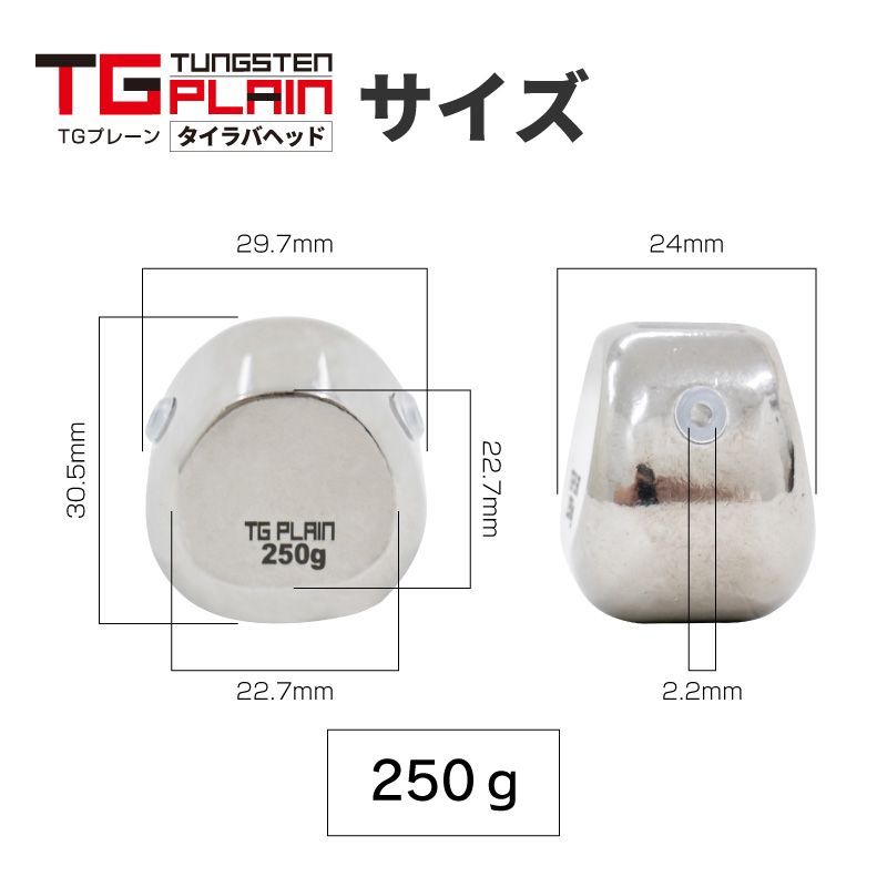 タイラバ タングステン 250g TGプレーン 鯛ラバ 250 タイラバ