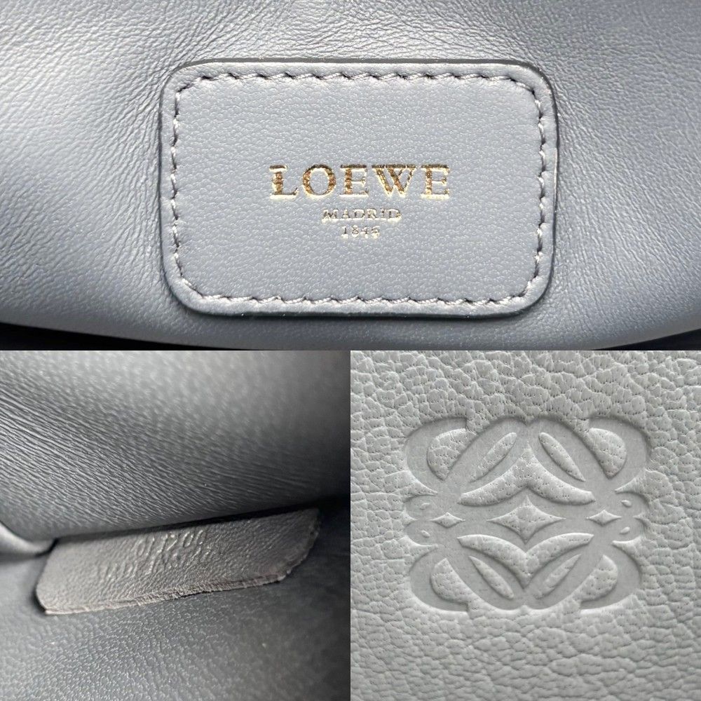 美品 ロエベ アマソナ28 レザー ハンドバッグ ミニボストンバッグ グレー LOEWE - 【LOEWE】ロエベ アマソナ28 ミニボストンバッグ レザー
