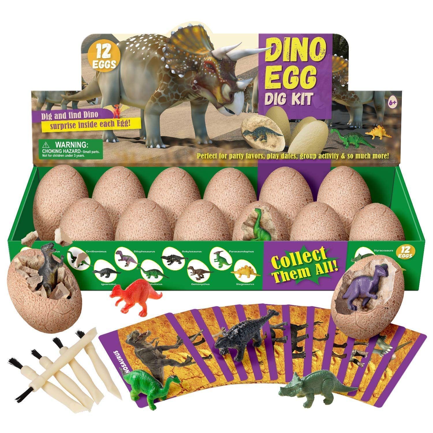 人気商品】恐竜発掘キット 恐竜おもちゃ XXTOYS 恐竜卵玩具 12個セット