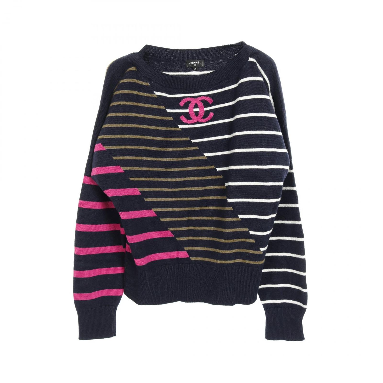 シャネル CHANEL ニット ココマーク P62885K48446 ネイビー