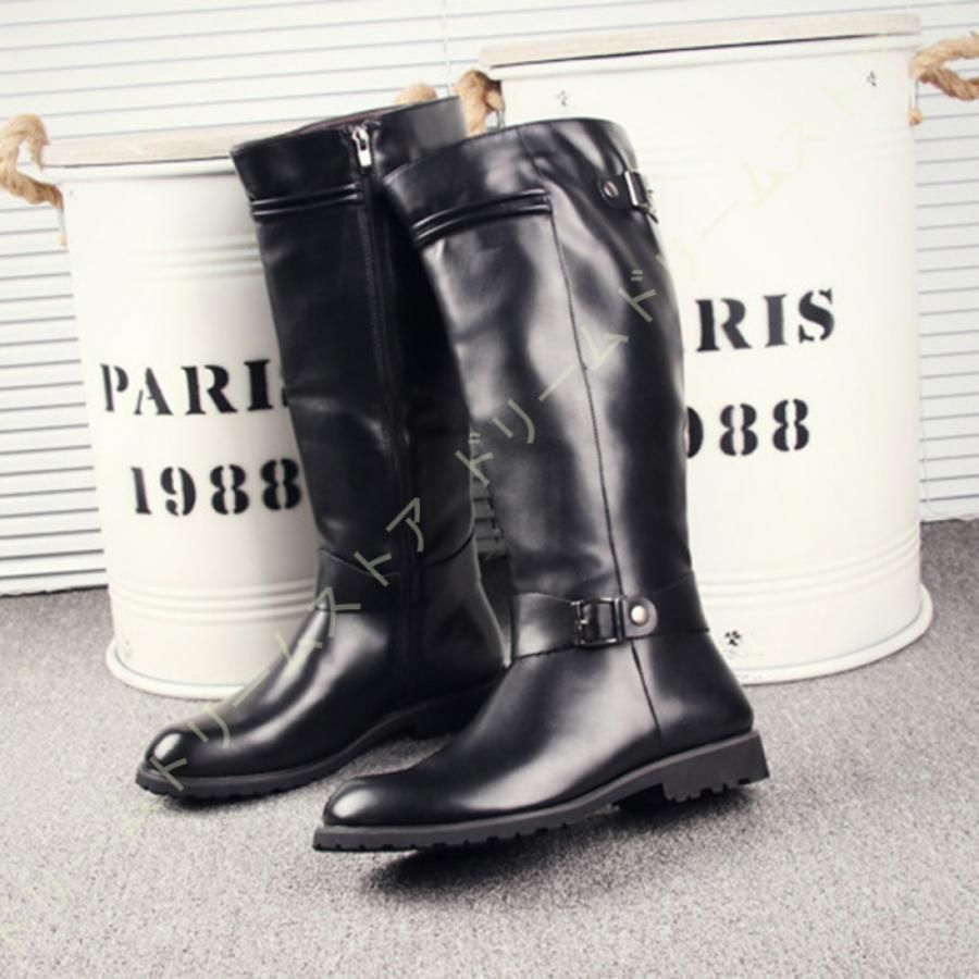 クロス　ブラックロングエンジニア ジョージコックスViva La Silva Engineerboots【COLLABORATION