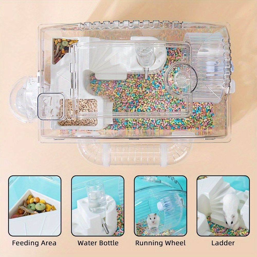 ハムスターとサンドラットに最適 耐久性のあるプラスチックペットの生息地
