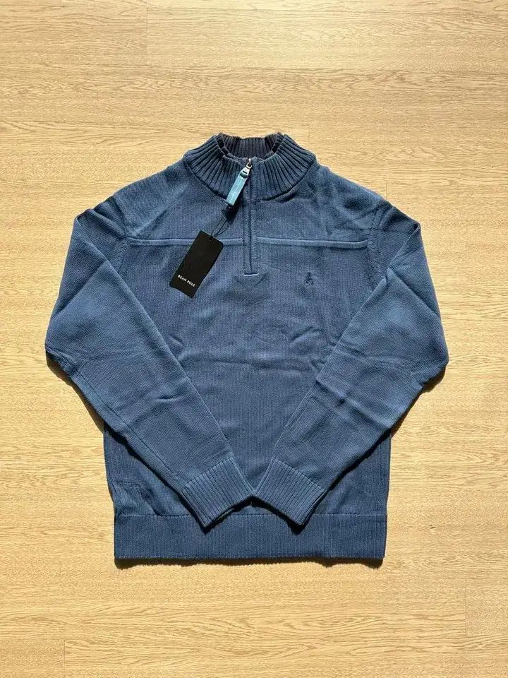 BEAN POLE ビーンポール 青 ハーフジップ コットンニット 綿 100 % サイズ サムスン ファッション