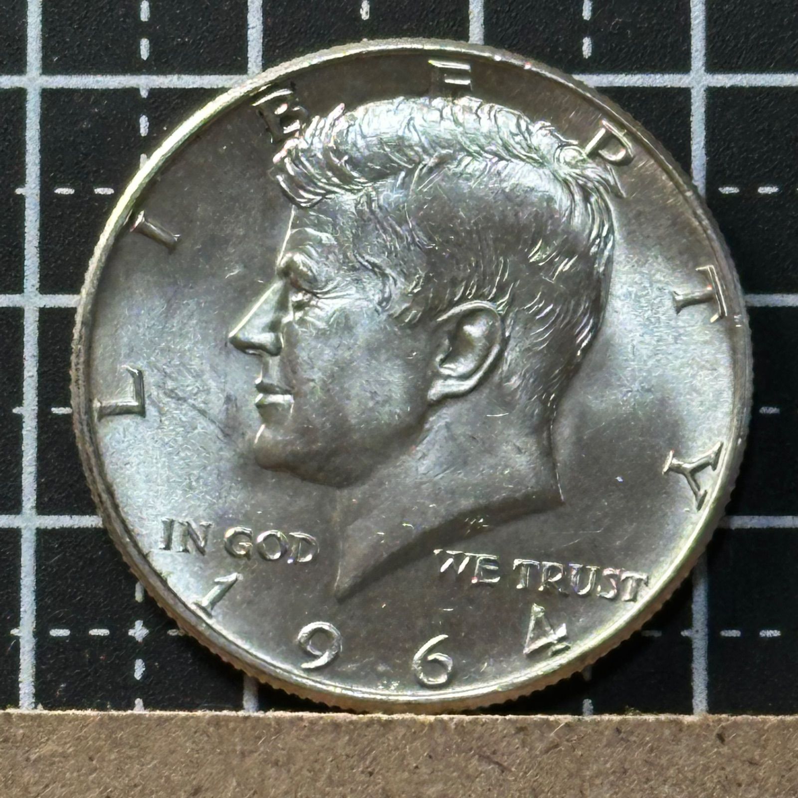 アメリカ 1964年 ケネディ ハーフダラー 本物 銀貨 50セント JFK