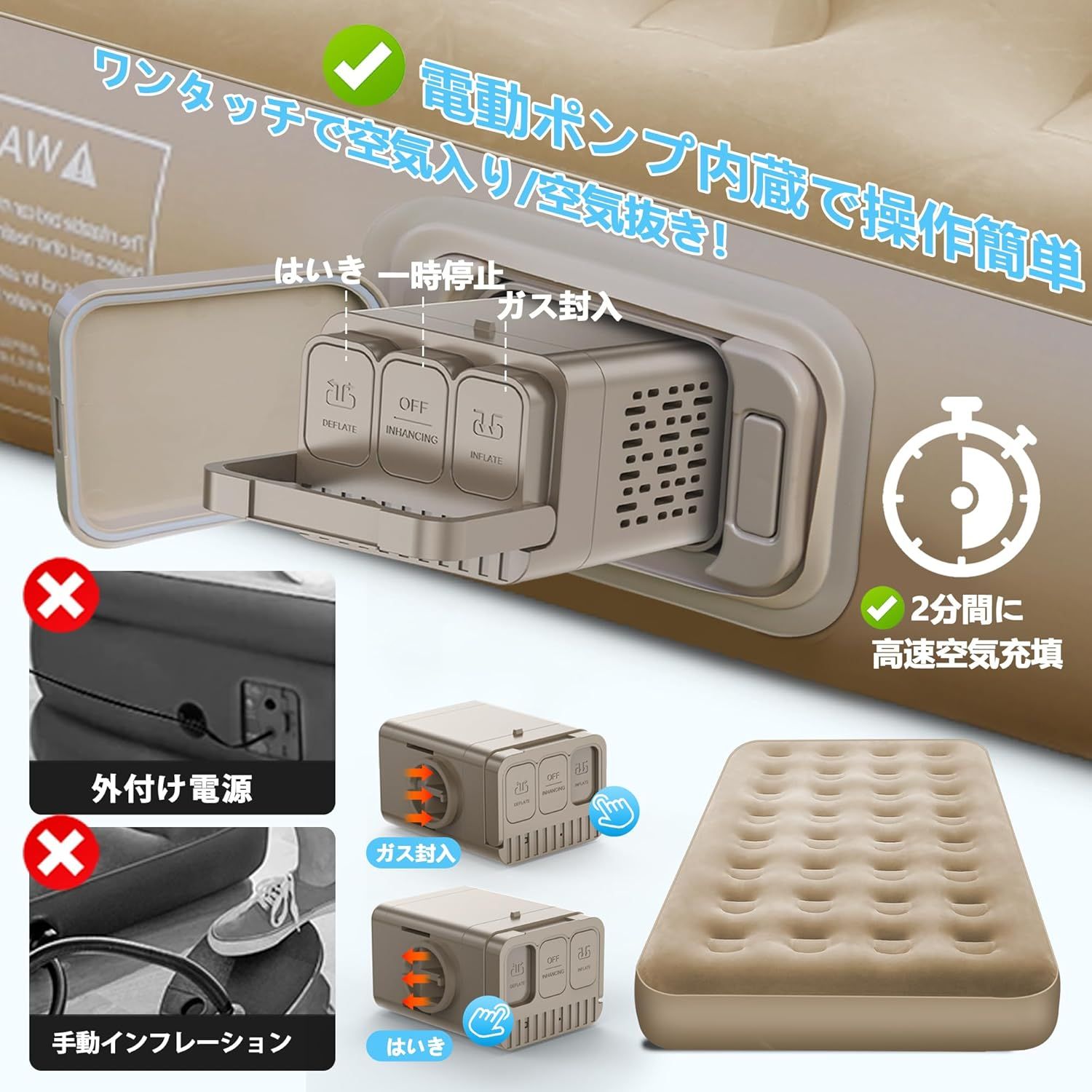 シングル USB充電式