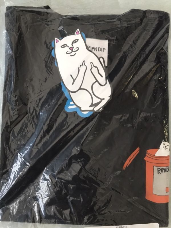 リップンディップ RIPNDIP Tシャツ　NERMAL PILLS TEE ブラック　Sサイズ