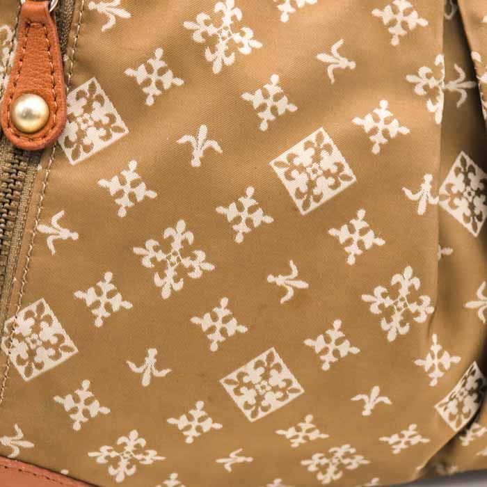 美品★ russet ラシット　ショルダーバッグ　茶　斜めがけ ナイロン　鞄 russet】ラシット ショルダーバッグ ナイロン×レザー 斜め掛け