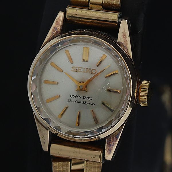 14kwg QUEEN  SEIKO HI-BEAT 新品未使用 新着・QUEEN SEIKO{クイーン・セイコー}Ladies・手巻き・金張り