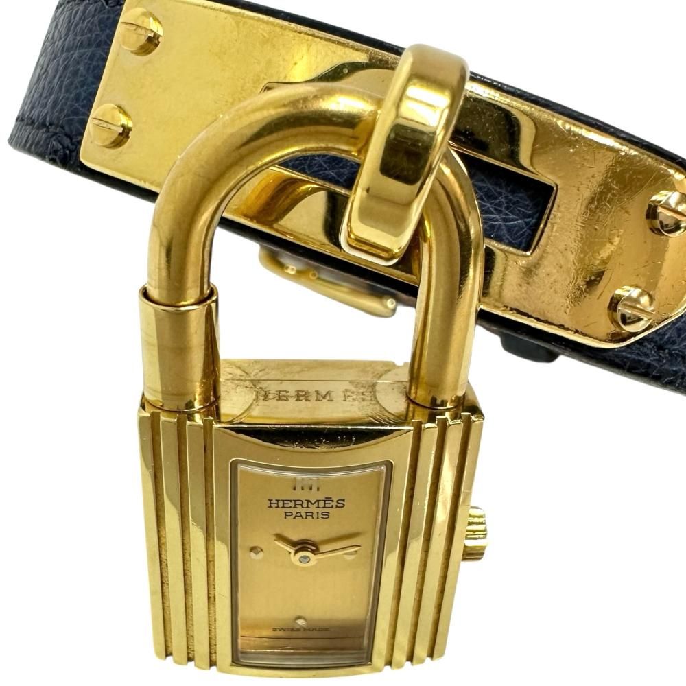 HERMES/エルメス】ケリー ウォッチ 腕時計 GP/オーストリッチ