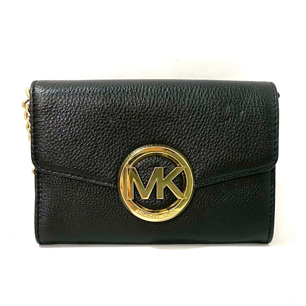 M【MICHAEL KORS】MKロゴ チェーン ミニ ショルダーバッグ レザー