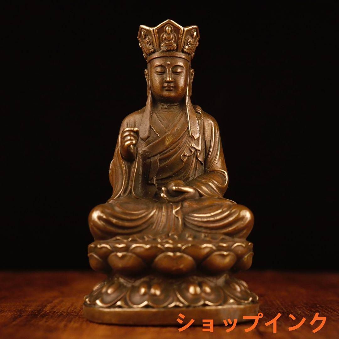 仏教美術 仏像 銅像 地蔵王菩薩仏像 奉納 九華山坐蓮地蔵王 工芸