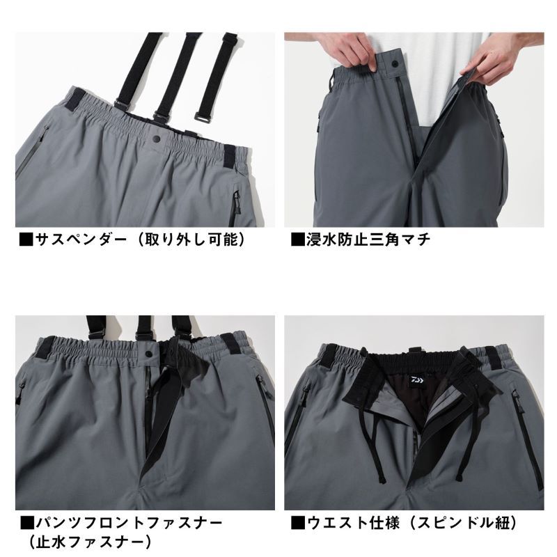  DW 1825 ゴアテックス コンビアップ ウィンタースーツ M ブラック フィッシングジャケット ウェア