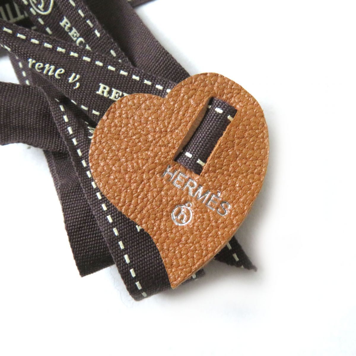 □極美品□ HERMES エルメス レザー ラゲッジタグ バッグタグ チャーム  