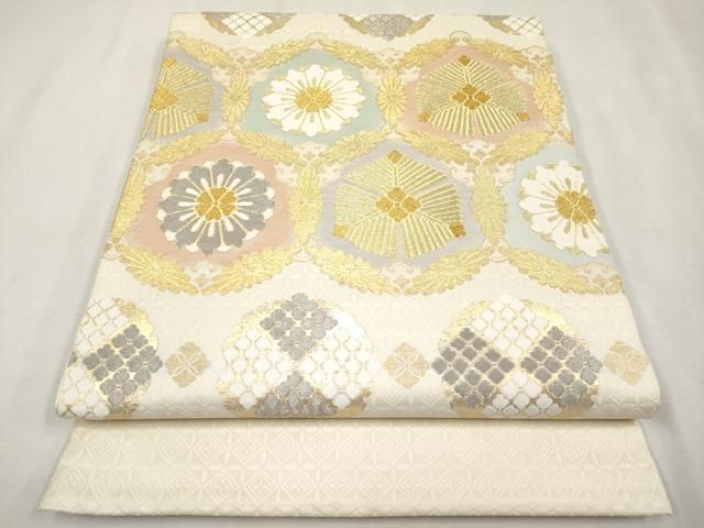 平和屋着物□極上 西陣 川島織物 太鼓柄 本袋帯 ロイヤルシルク 本金