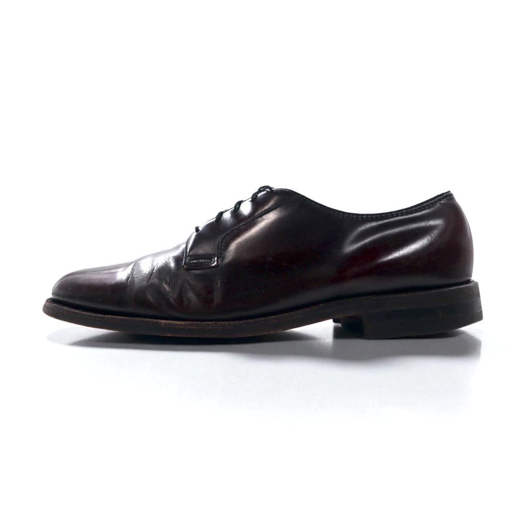 80年代ヴィンテージFLORSHEIMブラックドレスシューズ状態良好 THE FLORSHEIM SHOE 80年代 プレーントゥ ダービー ドレス